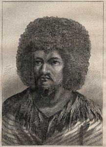 Anden rejse (1772-1775) af kaptajn James Cook (1728-1779): portræt af O-Too (O Too), konge af Tahiti - illustration taget fra "The Great Mariners of the 18th century" af Unknown artist