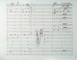 Nodeblad til Grande-symfonien (op. 8) af Carl August Cannabich af Unknown artist