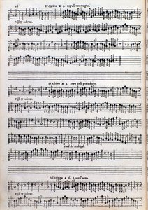Nodeblad med afhandling om ornamentik af Girolamo della Casa af Unknown artist