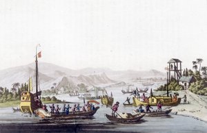Skibe fra Cochinchina. Library of Decorative Arts of Paris i "" Det gamle og moderne kostume"" af Unknown artist