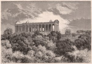 Sidebillede af det antikke helleniske Concord-tempel i Agrigento på Sicilien, Italien af Unknown