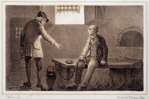 Silvio Pellico (1789 - 1854) overført til fæstningen Spielberg (Spilberk) - i "" Storia d