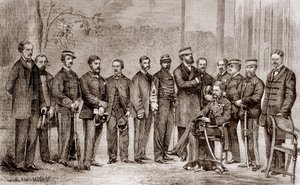 Sir James Hope Grant (1808-1875), en britisk soldat og hans stab under Anden Opiumskrig, som varede fra 1856 til 1860. af Unknown artist