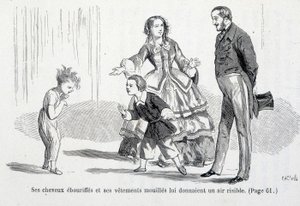 Sophie wet - i "The misfortunes of Sophie"" af grevinden af Ségur, Hachette af Unknown artist