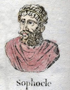 Sofokles (ca. 496-406 f.Kr.), græsk tragisk digter. af Unknown artist