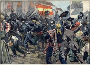 Spansk-amerikansk krig eller cubansk uafhængighedskrig (1868-1898) mellem Spanien og Nordamerika af Unknown artist