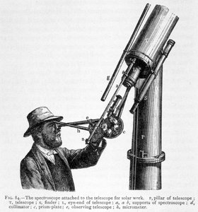 Spektroskop foruden teleskop til observation af solen af Unknown artist