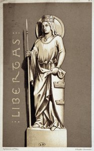 Statue, der repræsenterer Liberty of Chartres. af Unknown artist