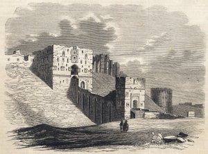 Syrien: byen Aleppo i det 19. århundrede - Citadel - Aleppo i Syrien - 1864 af Unknown artist