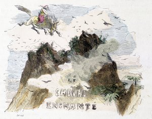 Fortælling: Den fortryllede hest - i "Tusind og en nat", red. Emile Guérin, fortalt af Md Bondet, Paris, n.d. af Unknown artist