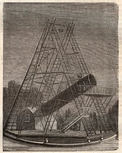 Teleskop af William Herschel (Friedrich Wilhelm Herschel af Unknown artist