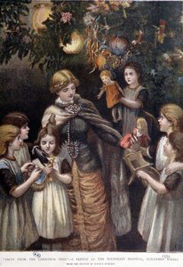 De fattige børns juletræ, London, slutningen af det 19. århundrede af Unknown artist