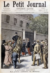 Dreyfus-sagen: militærfængslet i Rennes - i "" Le Petite Journal"" af 09/07/1899 af Unknown artist