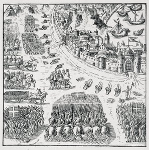 Hertugen af Anjou (Henry III) blev valgt til konge af Polen (i 1573) og blev tvunget til at gå og tage denne krone i besiddelse uophørligt, belejringen af La Rochelle blev ophævet, og Rochellois fik alt, hvad de bad om for sig selv og til af Unknown artist