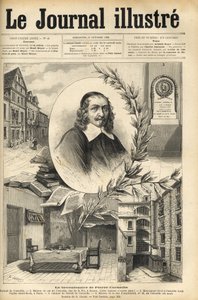 Pierre Corneilles 200-års jubilæum - Le bicentenaire de Pierre Corneille - indgravering i "Le journal illustrious"" fra 1884 af Unknown artist