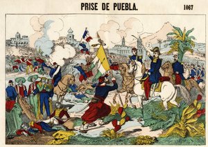 Indtagelsen af Puebla den 17. maj af Unknown artist
