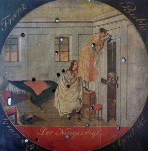 Det nysgerrige (malet mål) af Unknown artist