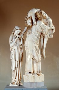 Korsets nedstigning: Kristus bærer af Sankt Johannes, Jomfrugruppen skulpturer i elfenben. Slutningen af det 13. århundrede. Paris, Louvre-museet af Unknown artist