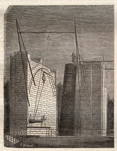 Det store spejlteleskop (eller leviathan) af William Parsons kaldet Lord Rosse (1800-1867), fra Birr Castle til Parsonstown (Irland) af Unknown artist