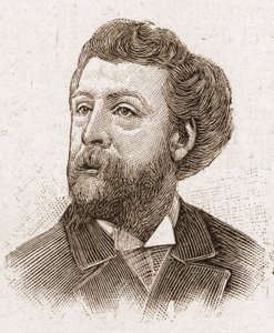 Medlemmerne af Academy Francaise i 1895: portræt af Edouard Pailleron (1834-1899), fransk digter og dramatiker. af Unknown artist