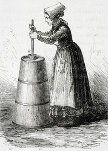 Stempelet baratte - i "" The wonders of the industry"" af Louis Figuier af Unknown artist