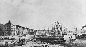 Kajen i Bordeaux i 1833 af Unknown artist