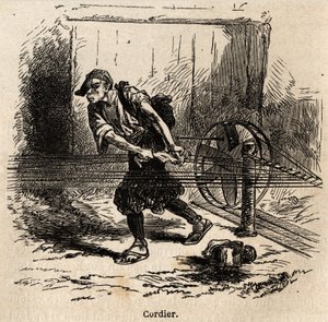 Rebslageren. Gravering til illustration af rejsen til Japan i 1863-1864 af Aime Humbert, minister for Det Schweiziske Forbund, i "Le tour du monde, nouveau journal des voyages", udgivet under ledelse af Edouard Charton af Unknown artist