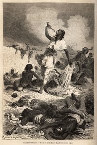 Theodoros II, kejser af Etiopien (ca. 1818-1868), selvmord i april af Unknown artist
