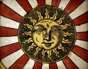 Solen - i "" Astronomicon caesarum", afhandling fra det 16. århundrede. af Unknown artist