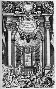 Titelside på "" PROSPEKT FOR PHARMUNICI, hvorunder Galen-Chemicum fra MILANO ANTIDOTÆR af Unknown artist