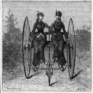 Trehjulede cykler på Stanley Club-udstillingen i London, England af Unknown artist