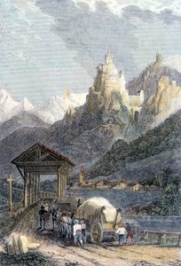 Trostburg Slot i Tyrol. af Unknown artist
