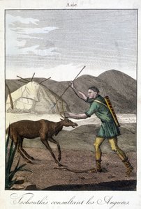 Tschutkis-mand, der konsulterer auspures (Asien). af Unknown artist