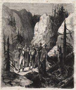 Tyrolerpatriot Andreas Hofer (1767-1810) bliver arresteret - Tyrolerpatriot Andreas Hofer (1767-1810) arresteret af de italienske tropper den 19/01/1810 Indgravering af 1879 i "Histoire des societes secretes, politiques et religieuses" af Pierre Zaccone (1 af Unknown artist