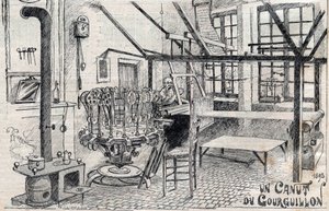 Un canut du Gourguillon (Lyon) en 1893 - indgravering i "Le Progres illustrious"" fra 1895 af Unknown artist