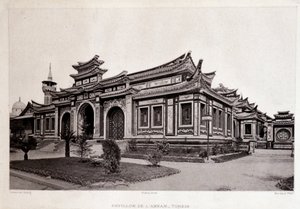 Verdensudstilling i Paris 1889 - Annam Pavillon, Tonkin. af Unknown artist