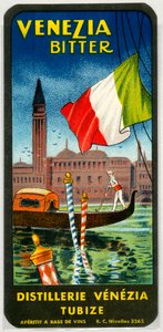 Venezia-reklame for bitter alkohol (kromolitografi slutningen af det 19. århundrede) af Unknown artist
