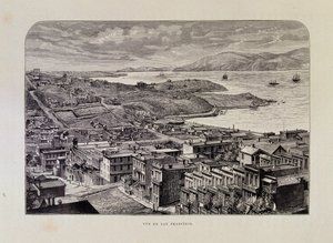Udsigt over San Francisco i det 19. århundrede af Unknown artist
