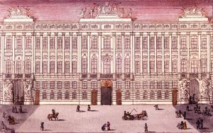 Udsigt over det kejserlige kancelli i Wien, Østrig Gravering fra 1820 af Unknown artist