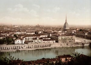 Udsigt over byen Torino (Torino) i Italien i 1890 af Unknown artist