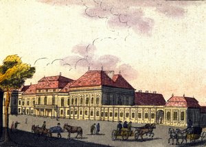 Udsigt over byen Wien i Østrig, gravering fra 1820 af Unknown artist
