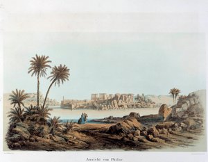 Udsigt over øen Philae i Egypten. 1800-tallets Paris, College of France af Unknown artist
