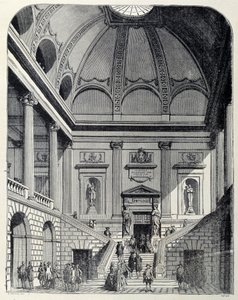 Udsigt over vestibulen og trappen til Bordeaux-teatret under Louis XV - i "Frankrig og franskmændene gennem århundrederne"". af Unknown artist
