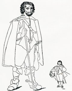 Walter Parsons og Sir Jeffrey Hudson, fra The Strand Magazine udgivet i 1894. af Unknown artist