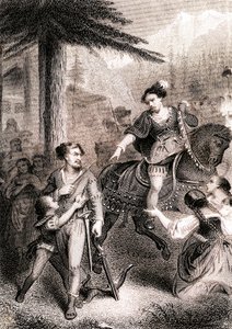 William Tell siges at have skudt fogeden Gessler i den patriotiske schweiziske legende af Unknown artist
