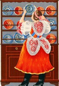 Kvinde i traditionel ungarsk kjole af Unknown Artist