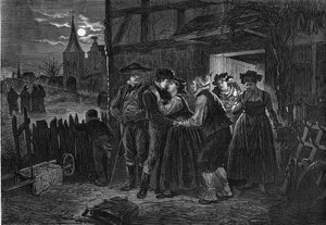 Unge Alsace emigrerede for at undslippe preussisk militærtjeneste. af Unknown artist