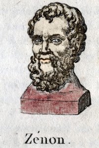 Zenon de Cition (v. 335 - v. 264 f.Kr.), græsk filosof. gravering af 1822. af Unknown artist