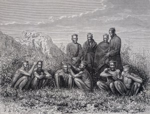 Zulu Cafres (Ring-Kop stamme) af Unknown artist