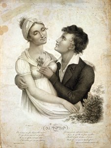 genrescene, der repræsenterer et par af Unknown artist